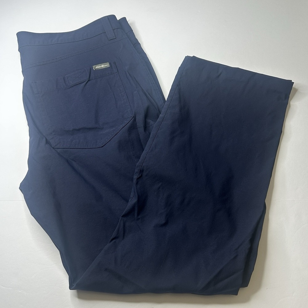 Eddie Bauer Men's Tech Pants Size 34x32 (fits 34x28) Navy Blue Outdoor Stretch